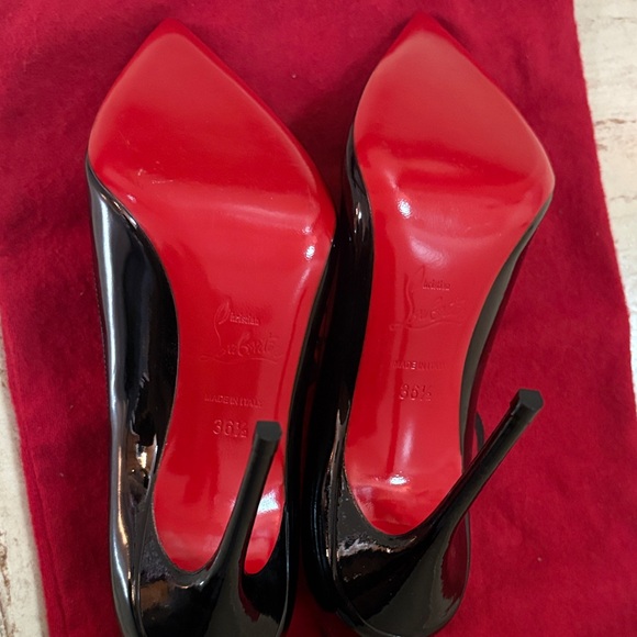 Christian Louboutin Glossy Black Heels size 6.5 - Picture 4 of 11